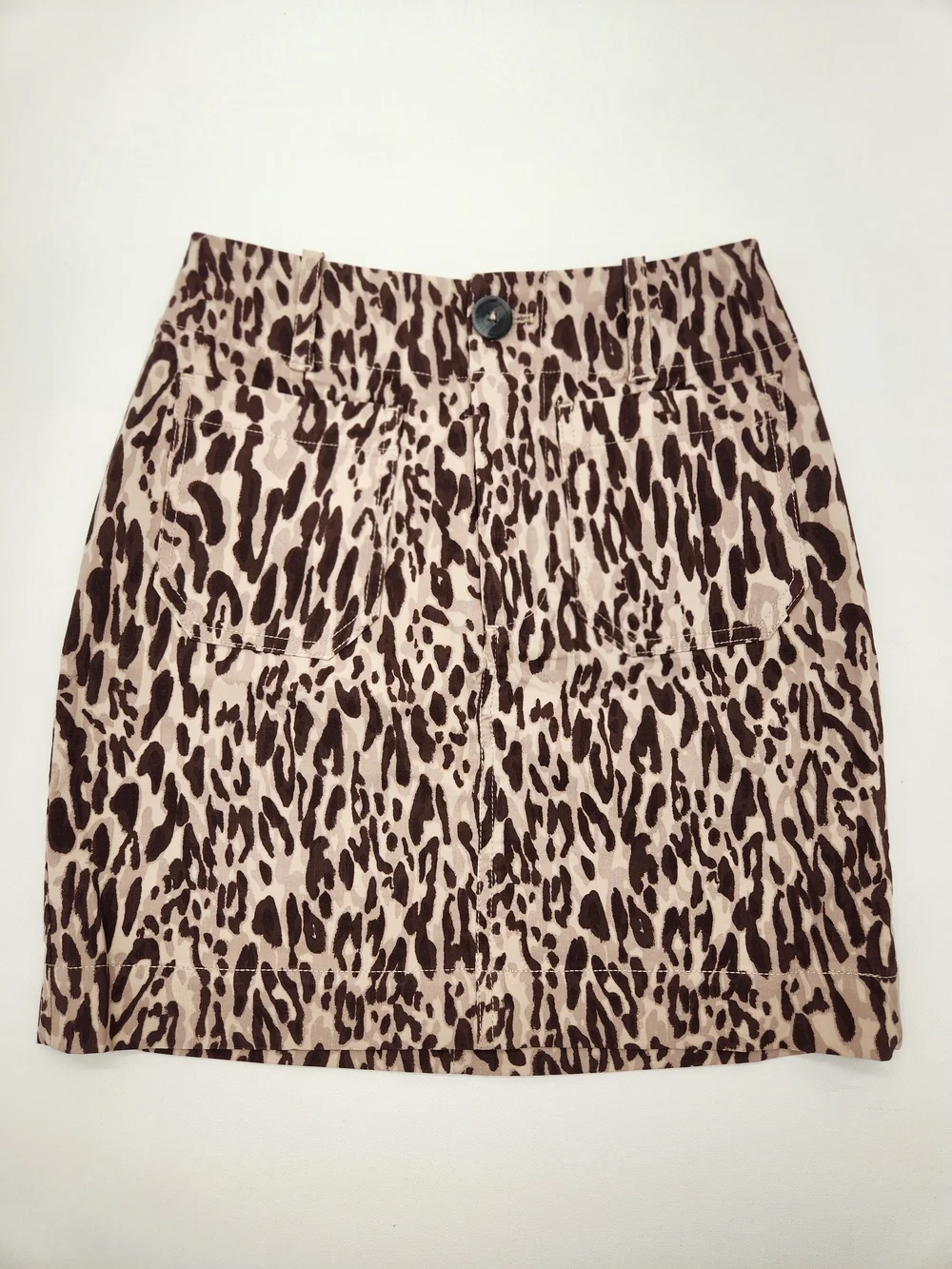 Maeve by Anthropologie Leopard Print Mini Skirt Women's XXS Brown Animal Print